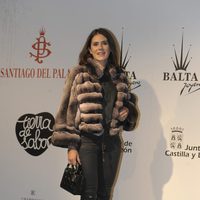 Anna Allen en la presentación de la colección del peletero Santiago del Palacio