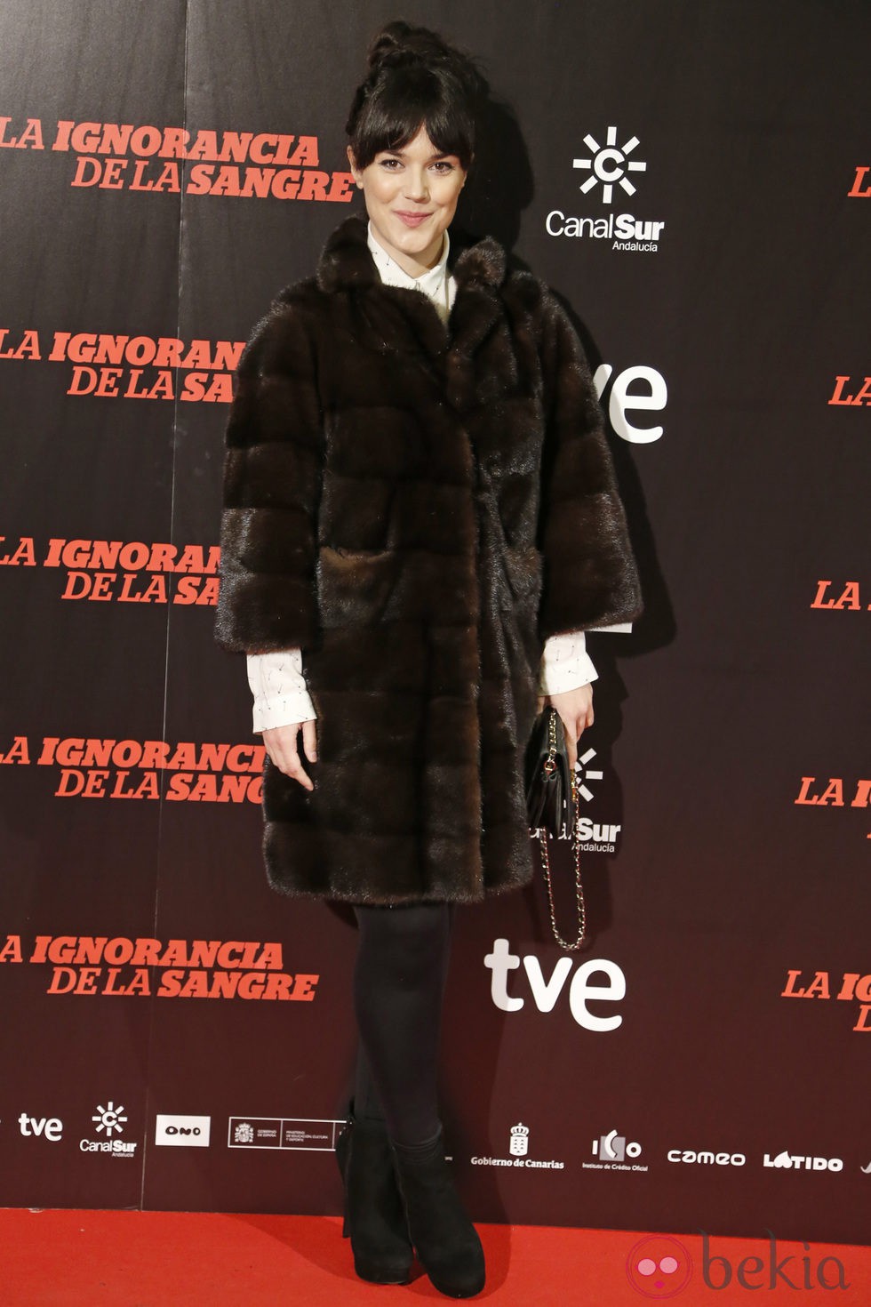 Sara Vega en el estreno de 'La ignorancia de la sangre' en Madrid