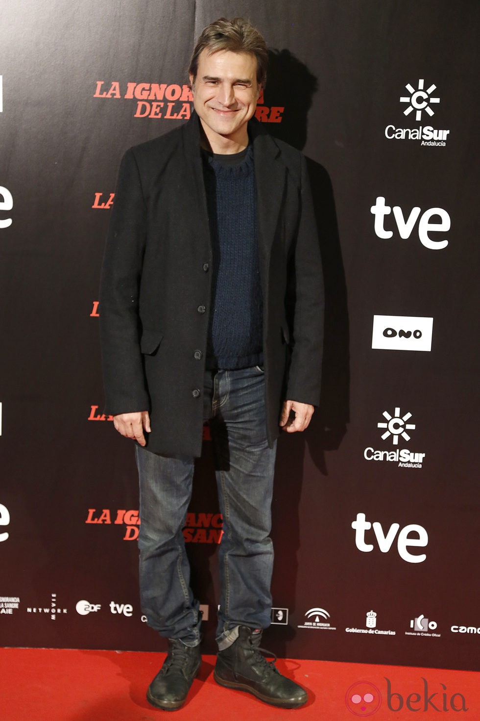 Alberto San Juan en el estreno de 'La ignorancia de la sangre' en Madrid