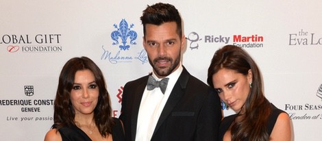 Eva Longoria, Ricky Martin y Victoria Beckham en la Global Gift Gala 2014 de Londres