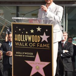 Matthew McConaughey agradeciendo su estrella en el Paseo de la Fama de Hollywood