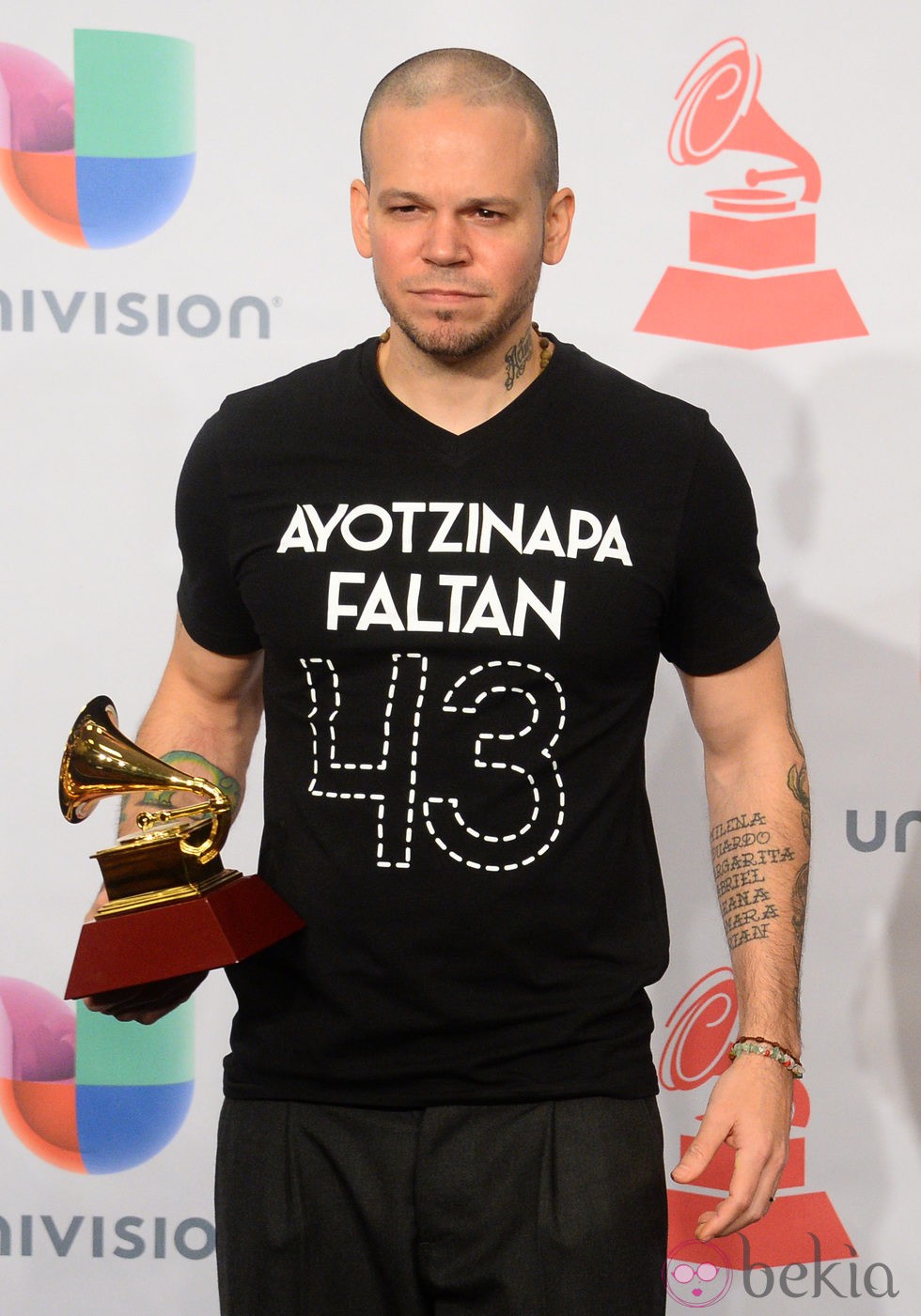 René Pérez en la entrega de los Premios Grammy Latino 2014
