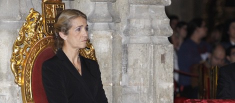 La Infanta Elena en el funeral de la Duquesa de Alba