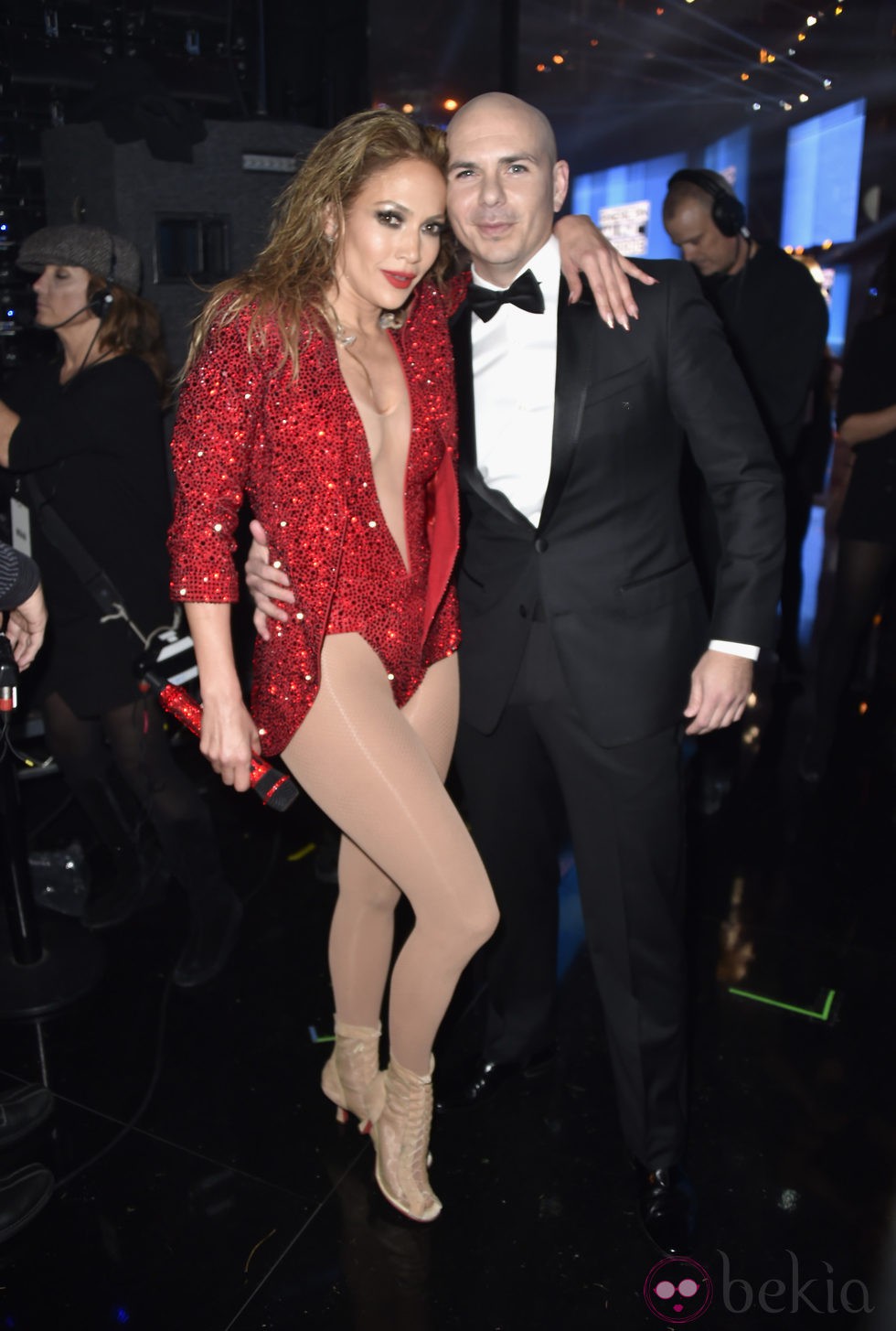 Jennifer Lopez y Pitbull en los American Music Awards 2014