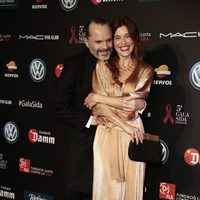 Miguel Bosé y Raquel Sánchez Silva en una gala benéfica contra el Sida en Barcelona