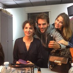 Marta Belaustegui, Marc Clotet y Natalia Sánchez antes de su última función de 'Amantes'