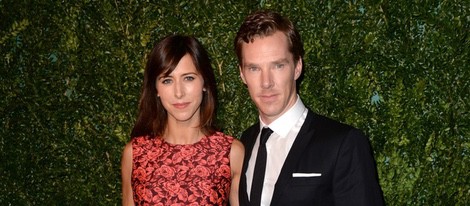 Benedict Cumberbatch y Sophie Hunter en los Evening Standard Theatre Awards 2014