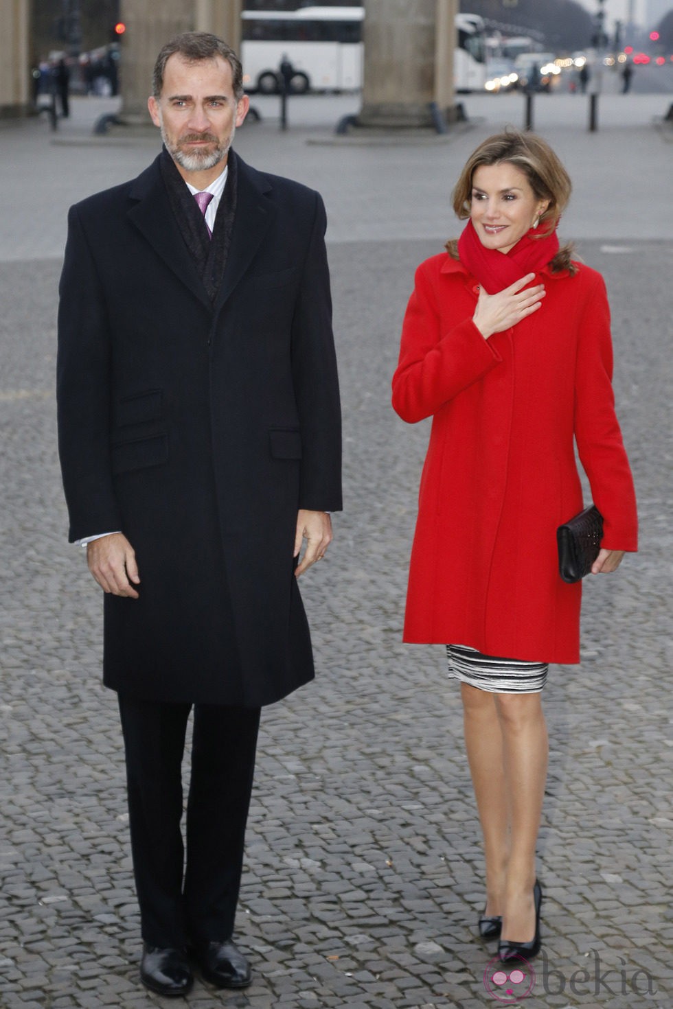 Los Reyes Felipe y Letizia en la Puerta de Brandeburgo