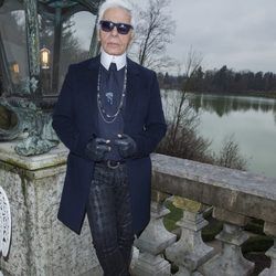Karl Lagerfeld en su propio desfile en Salzburgo