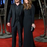 Christian Bale y Sibi Blazic en el estreno mundial de 'Exodus' celebrado en Londres