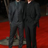 Joel Edgerton y Christian Bale en el estreno mundial de 'Exodus' celebrado en Londres