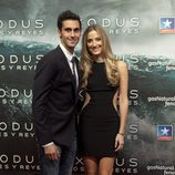 Álvaro Arbeloa y Carlota Ruiz en el estreno de 'Exodus' en Madrid