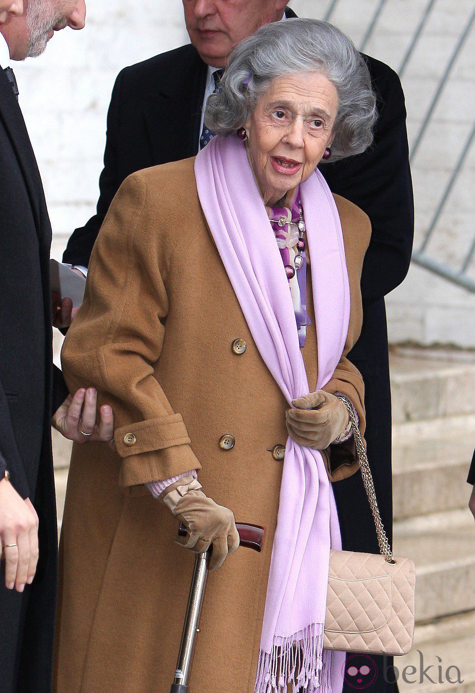 La Reina Fabiola de Bélgica en un acto oficial en 2009