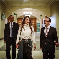 La Reina Rania de Jordania visitando el Foro de Habilidades del Profesor