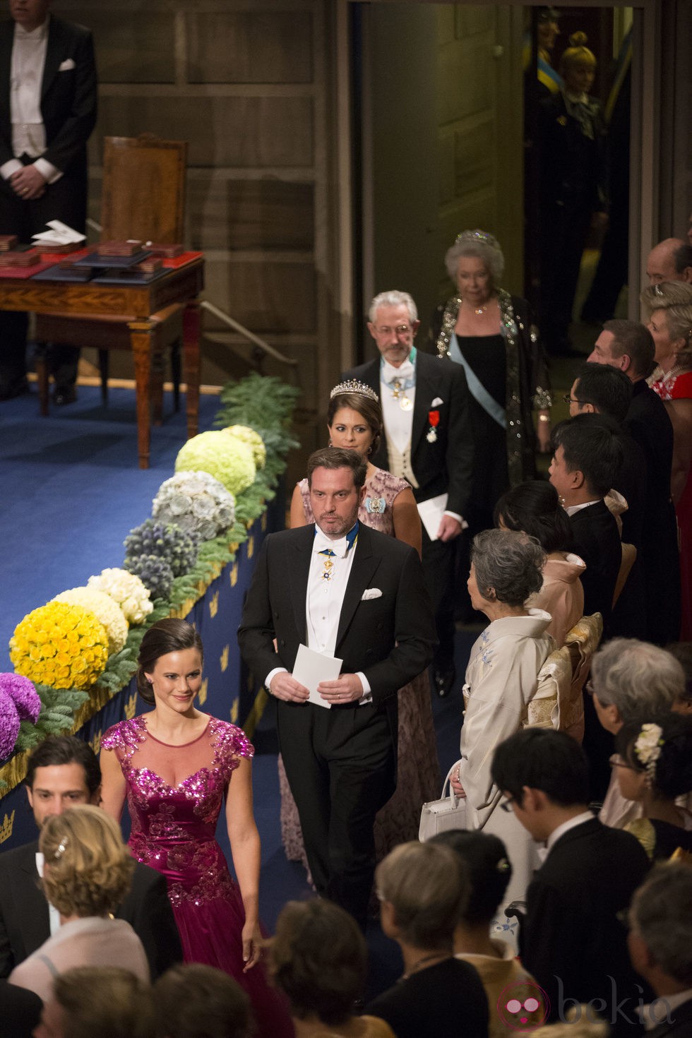Carlos Felipe de Suecia, Sofia Hellqvist, Magdalena de Suecia y Chris O'Neill en los Nobel 2014