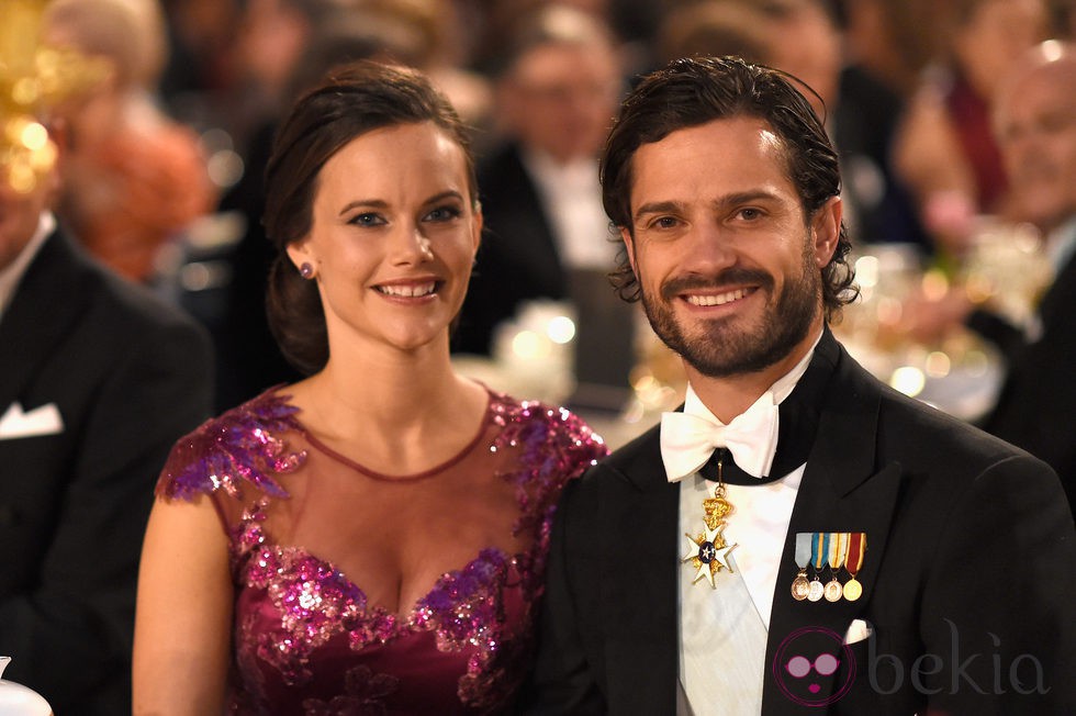 Carlos Felipe de Suecia y Sofia Hellqvist en los Premios Nobel 2014