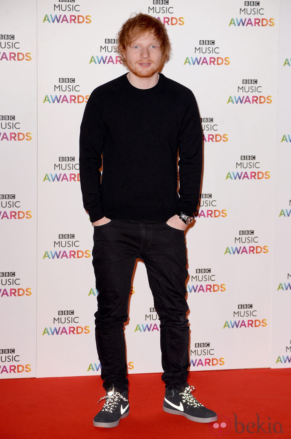 Ed Sheeran en la entrega de los BBC Music Awards 2014