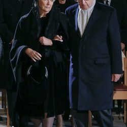 Alberto y Paola de Bélgica en el funeral de la Reina Fabiola