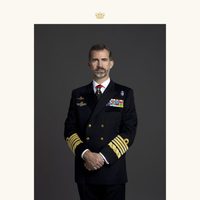 Foto oficial del Rey Felipe VI con uniforme de diario de Capitán General de la Armada