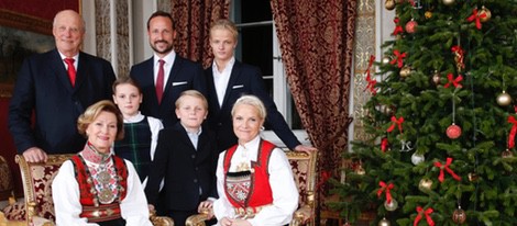 La Familia Real Noruega posa por Navidad 2014
