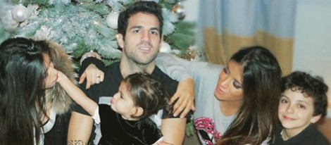 Cesc Fábregas y Daniella Semaan felicitan la Navidad 2014 con Lia, María y Joseph