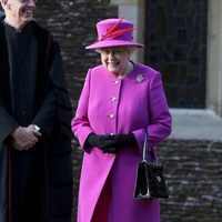 La Reina Isabel II en la Misa de Navidad 2014