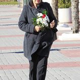 Gemma Cuervo en el funeral de Máximo San Juan