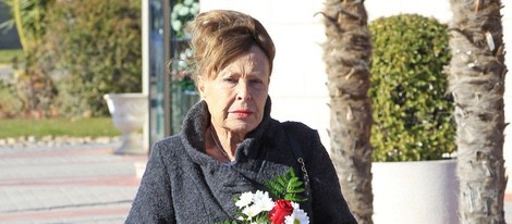 Gemma Cuervo en el funeral de Máximo San Juan