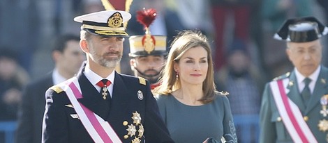 Los Reyes Felipe y Letizia llegando a la Pascua Militar 2015