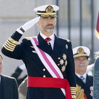 Los Reyes Felipe y Letizia presidiendo su primera Pascua Militar tras la proclamación