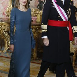 Los Reyes Felipe y Letizia en el Palacio Real en su primera Pascua Militar tras la proclamación