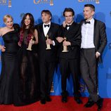 Patricia Arquette, Lorelei Linklater, Richard Linklater, Ellar Coltrane y Ethan Hawke, mejor película de drama en los Globos de Oro 2015