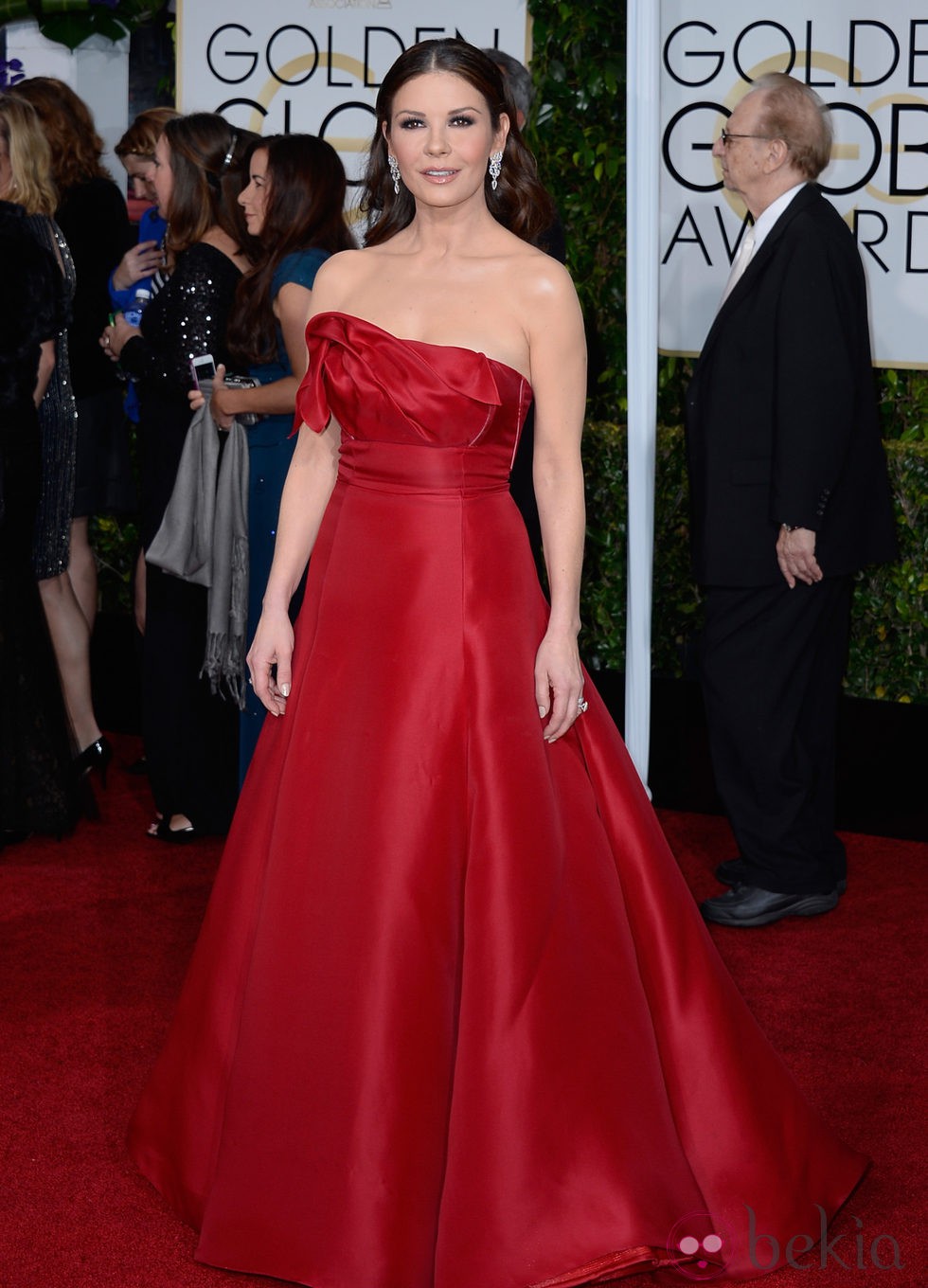 Catherine Zeta-Jones en la alfombra roja de los Globos de Oro 2015