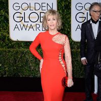Jane Fonda en la alfombra roja de los Globos de Oro 2015