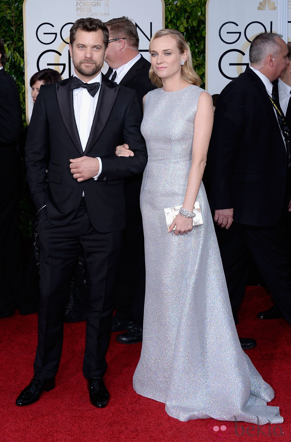 Joshua Jackson y Diane Kruger en la alfombra roja de los Globos de Oro 2015