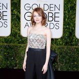 Emma Stone en la alfombra roja de los Globos de Oro 2015