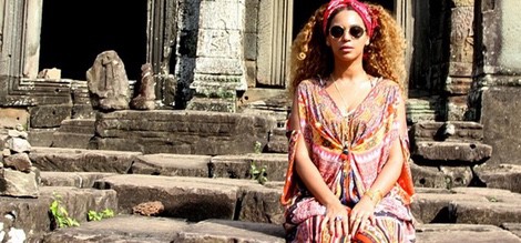Beyonce durante sus vacaciones en el Sudeste Asiático