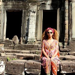 Beyonce durante sus vacaciones en el Sudeste Asiático
