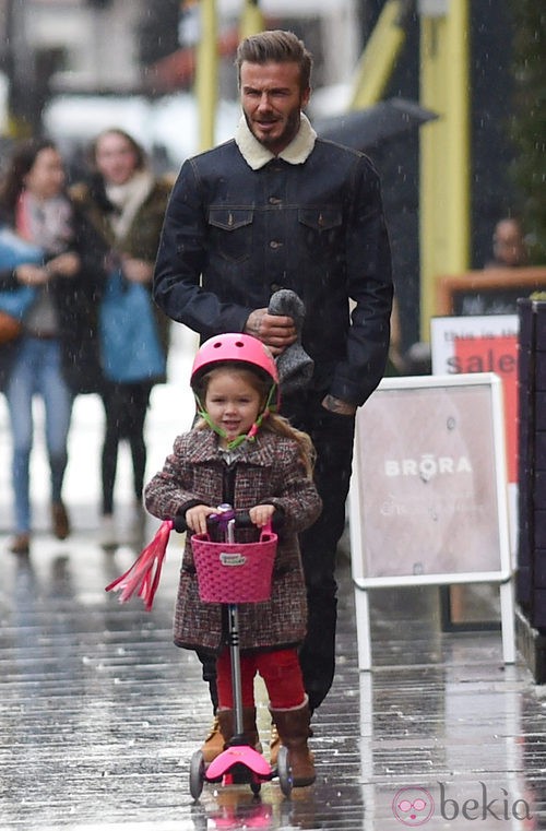 David Beckham con su hija Harper Seven en Nothing Hill