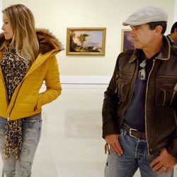 Antonio Banderas y Nicole Kimpel en el Museo Thyssen de Málaga