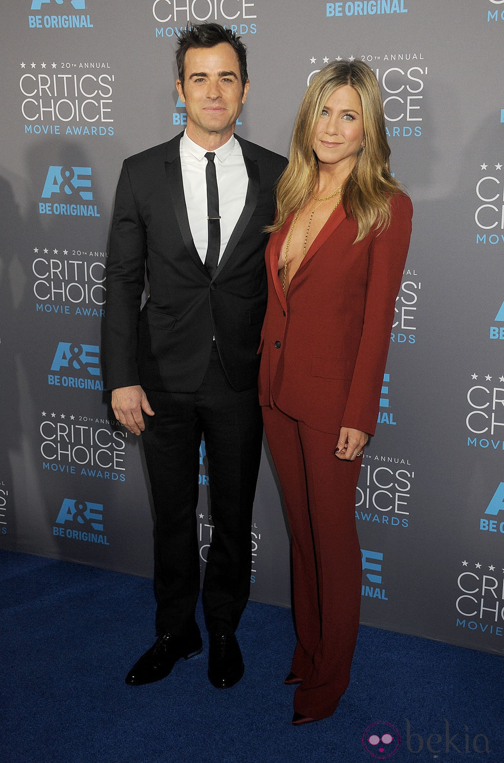 Justin Theroux y Jennifer Aniston en los Critics' Choice Awards 2015