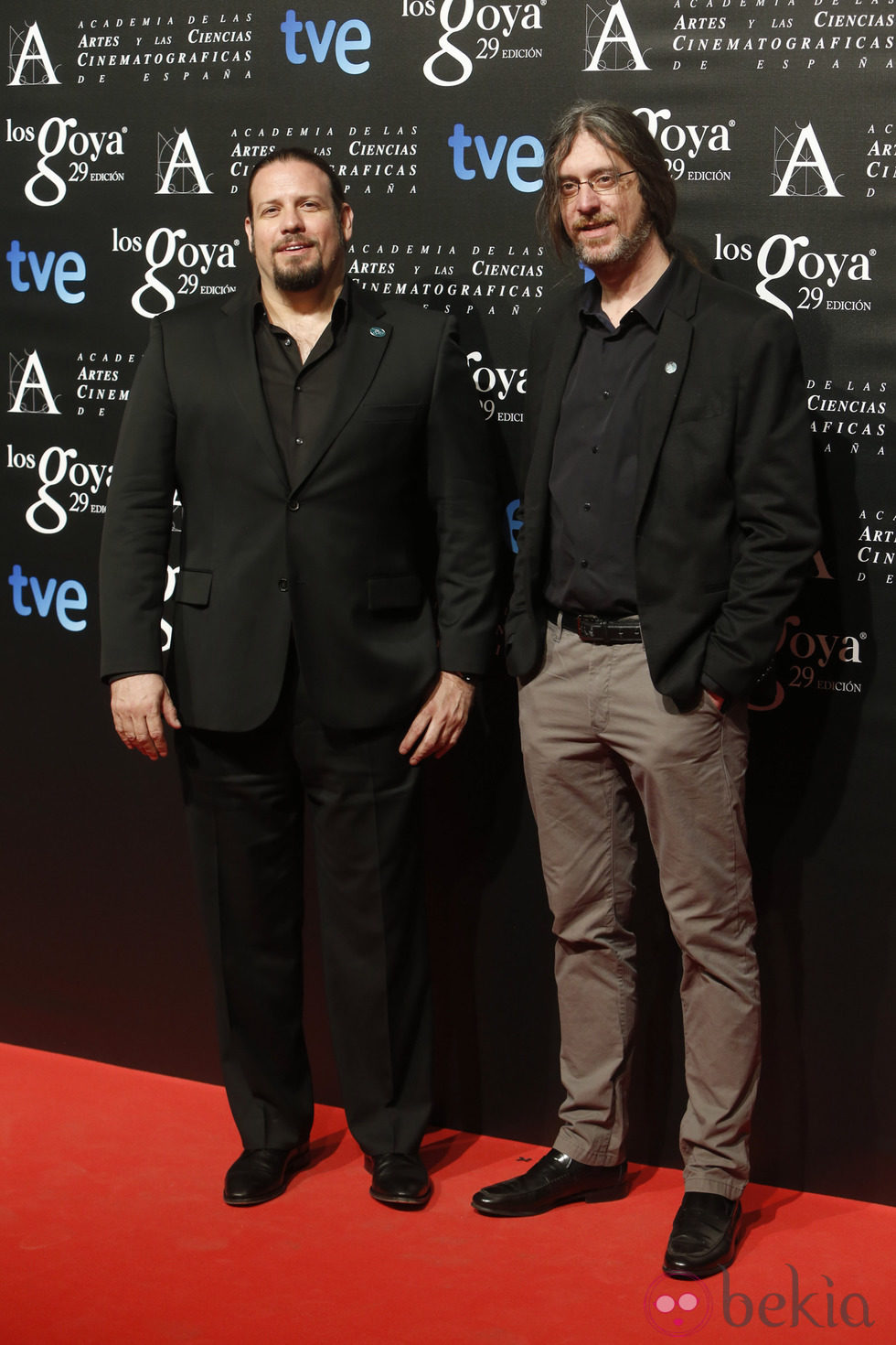 Esteban Roel y Juanfer Andrés en la fiesta de los nominados a los Goya 2015
