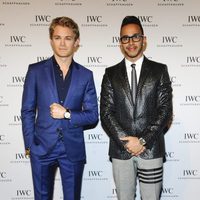 Lewis Hamilton y Nico Rosberg en el Salón de la Alta Relojería de Ginebra