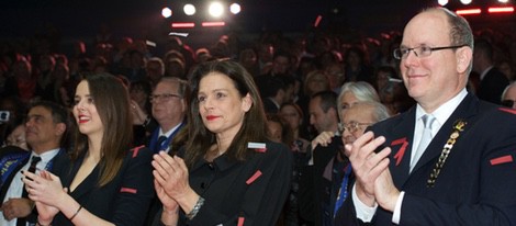 Pauline Ducruet, Estefanía y Alberto de Mónaco en el Festival de Circo de Monte-Carlo 2015