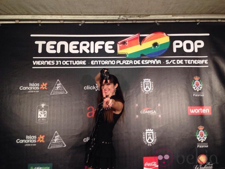 Lucy Paradise, cantante sevillana, en Tenerife durante el concierto '40 Pop'