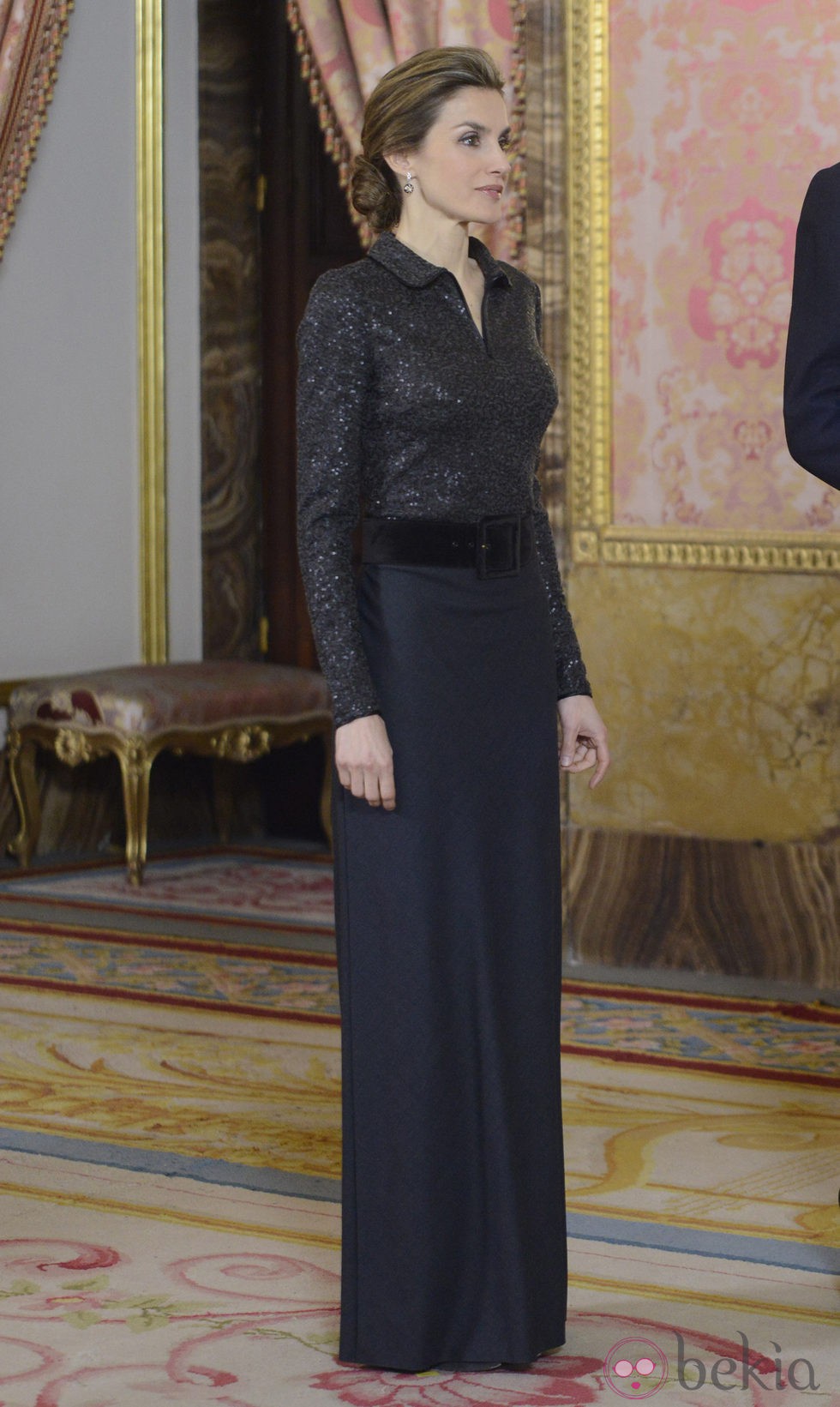 La Reina Letizia en su primera recepción al Cuerpo Diplomático como Reina de España