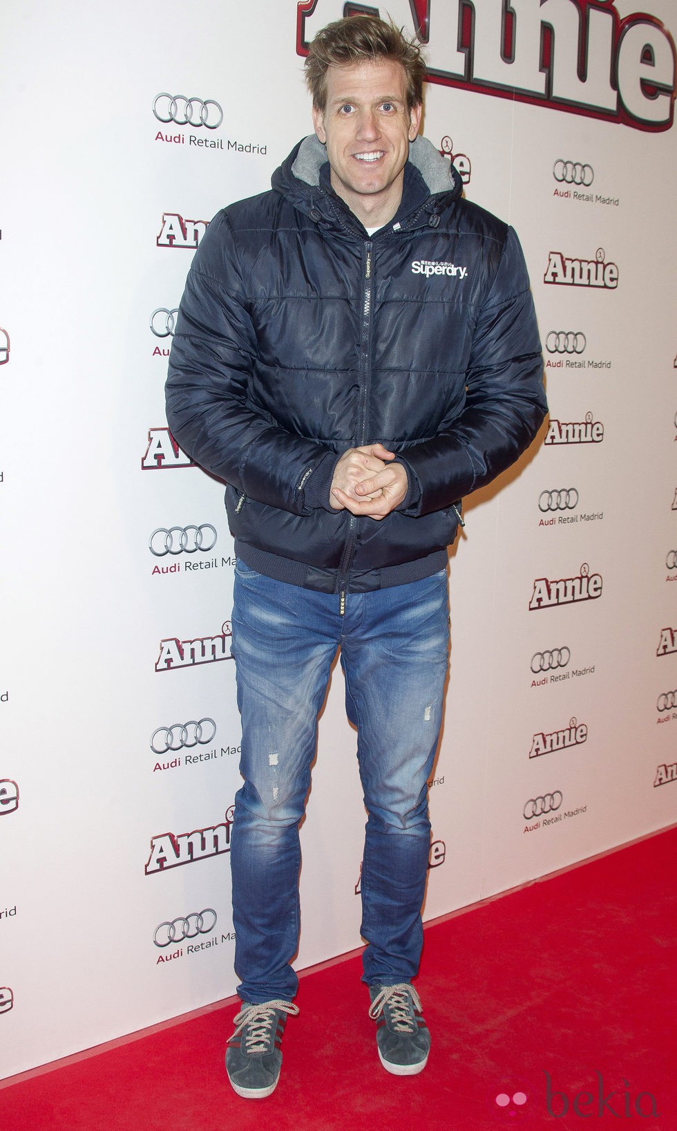 Óscar Martínez en la premiere de 'Annie' en Madrid