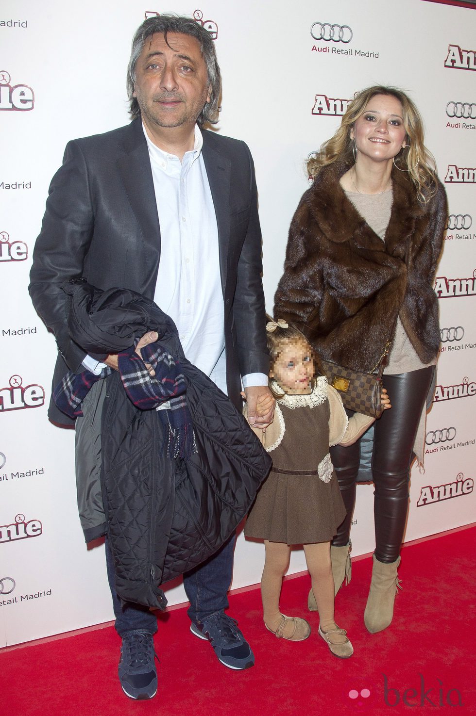 Juan Carmona en la premiere de 'Annie' en Madrid