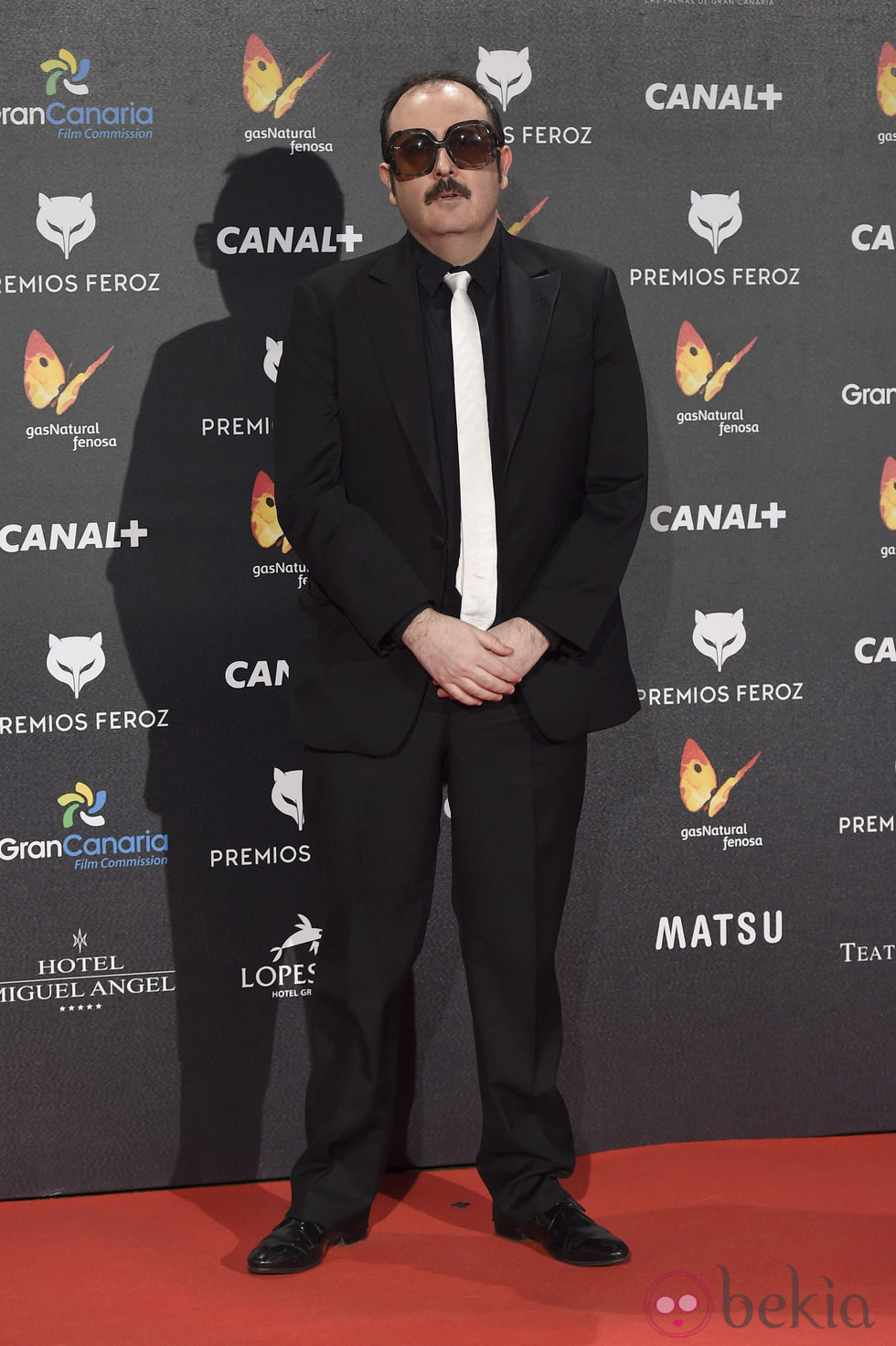 Carlos Areces en la alfombra roja de los Premios Feros 2015