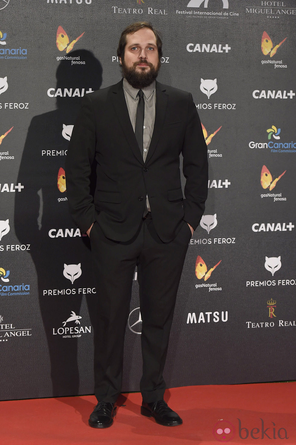Carlos Vermut en la alfombra roja de los Premios Feroz 2015